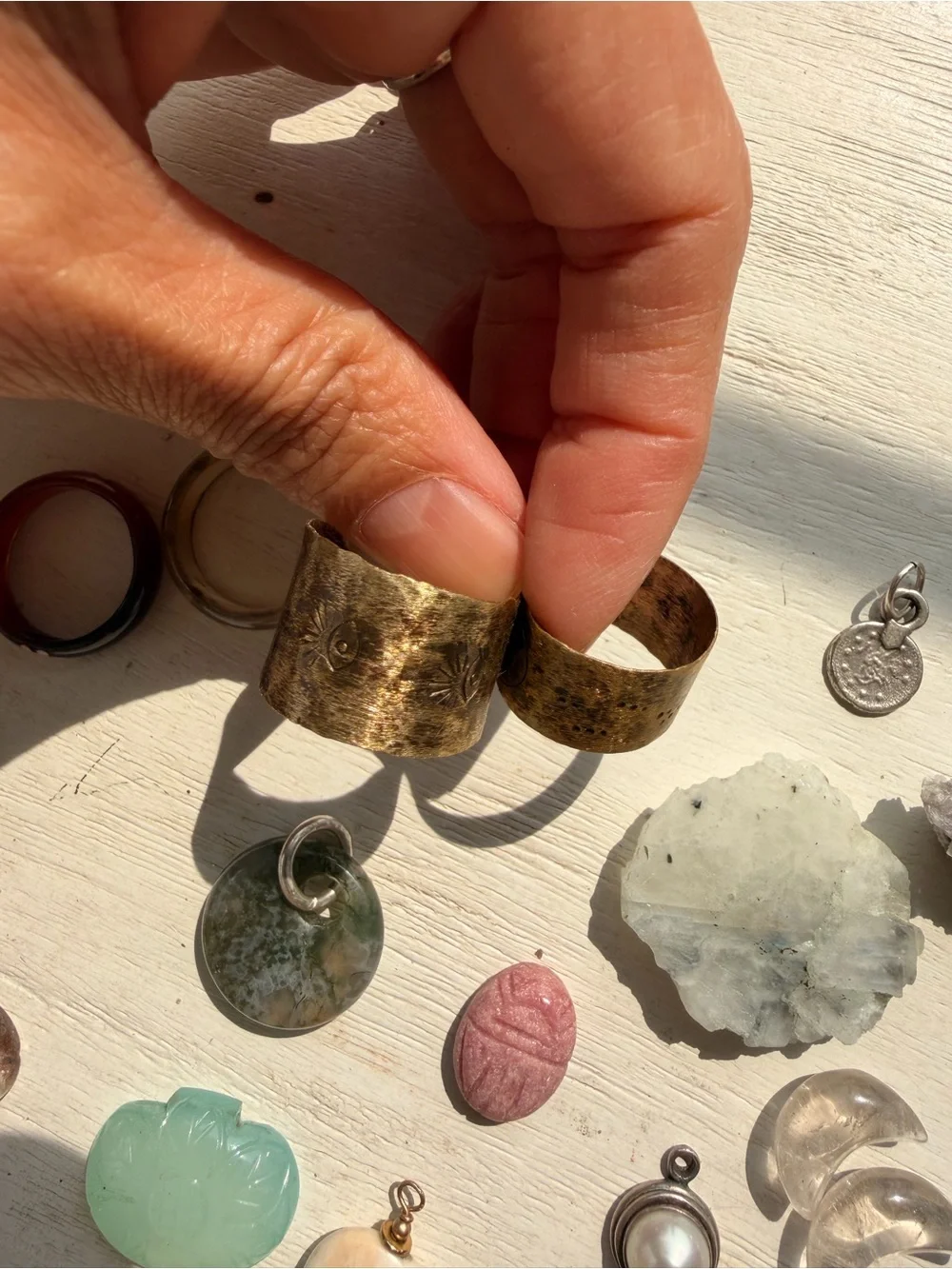 Vintage rainbow moonstone